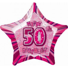 50 år foliestjerne rosa